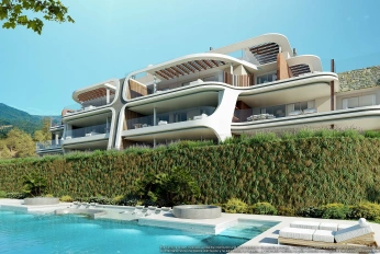 Apartment in a new building Apartments overlooking the lake in a country club in Benaavis