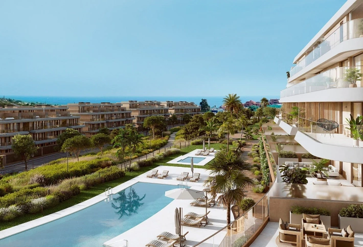 Apartment in a new building Apartments with sea views in Estepona among nature