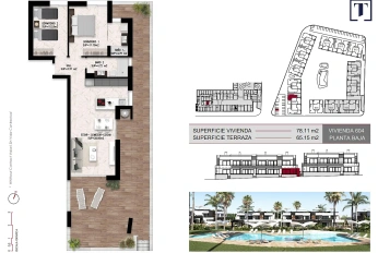 Apartment in a new building Stylish apartments with a terrace in Lo Marabu, Ciudad Quesada