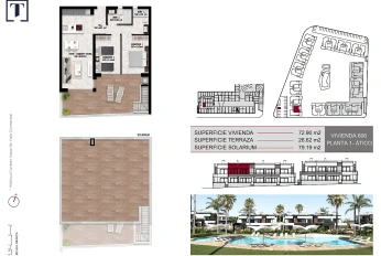 Apartment in a new building Stylish apartments with a terrace in Lo Marabu, Ciudad Quesada