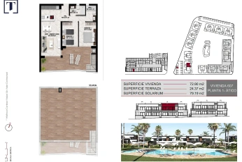 Apartment in a new building Stylish apartments with a terrace in Lo Marabu, Ciudad Quesada