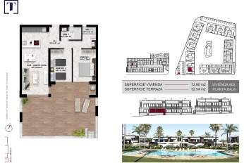 Apartment in a new building Stylish apartments with a terrace in Lo Marabu, Ciudad Quesada