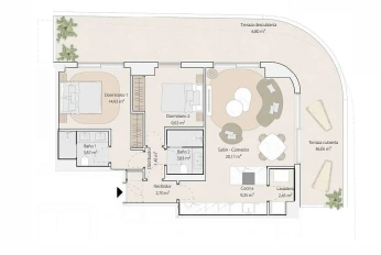 Apartment with sea view in Malaga in the project "Termica Beach"