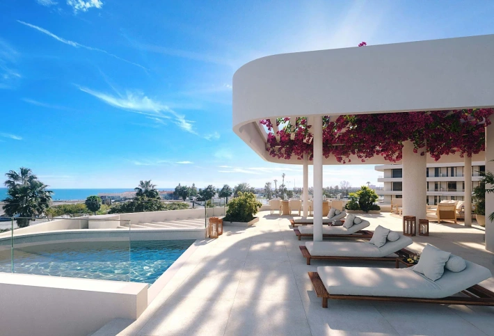 Apartment with sea view in Malaga in the project "Termica Beach"