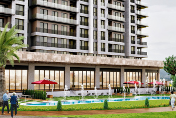 Comfortable residential complex of a family concept next to the sea and marina