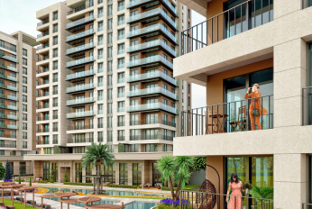 Comfortable residential complex of a family concept next to the sea and marina
