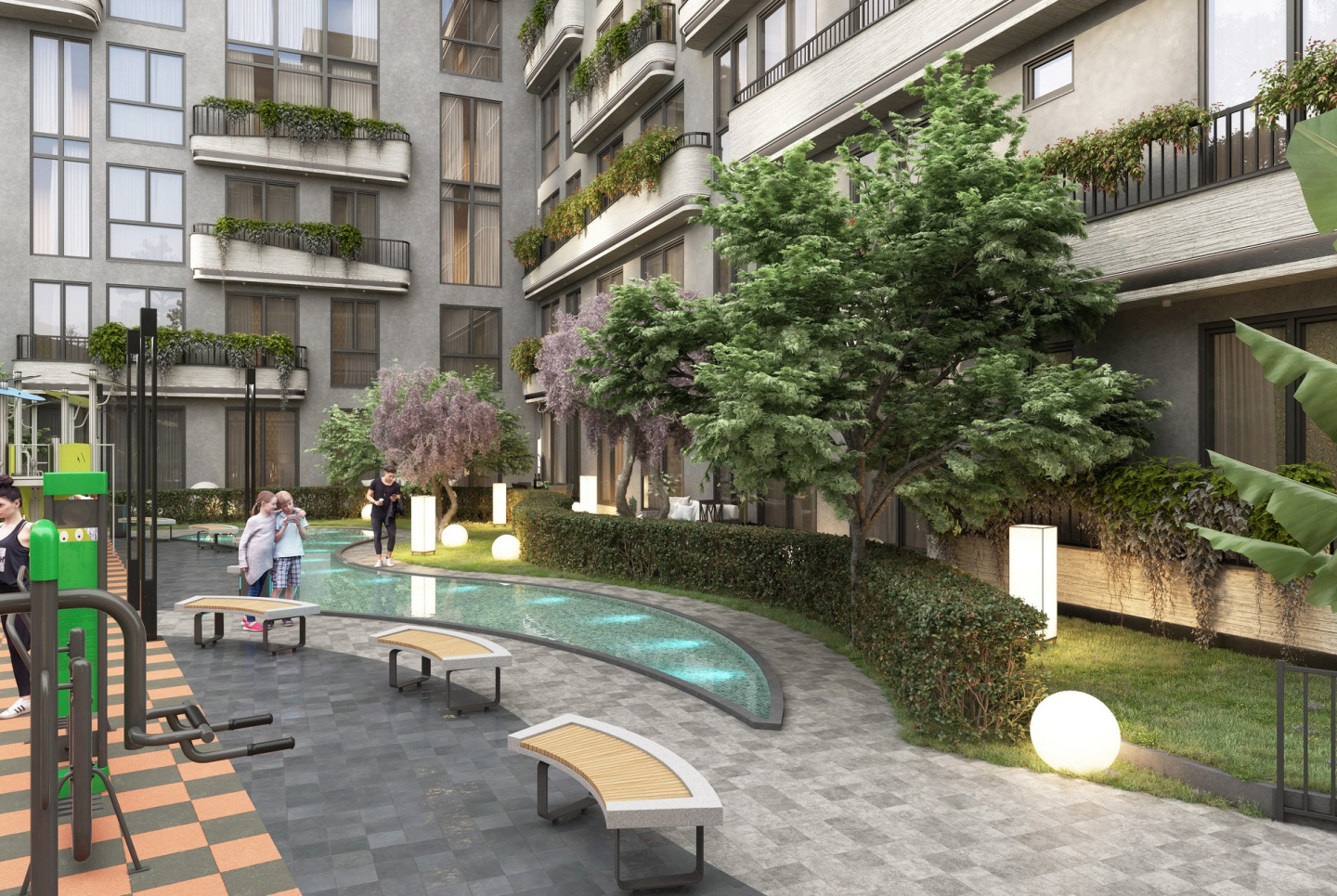 Cozy residential complex in the green zone