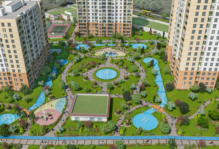 Cozy residential complex in a quiet area