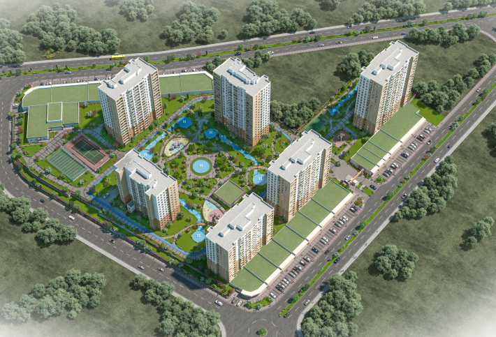 Cozy residential complex in a quiet area