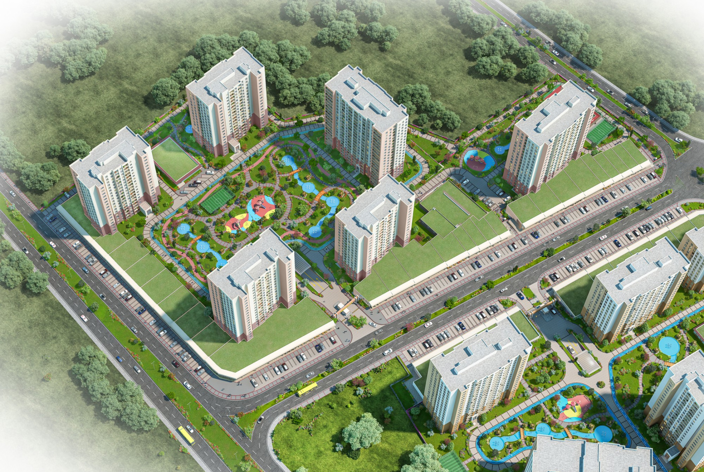 Cozy residential complex in a quiet area