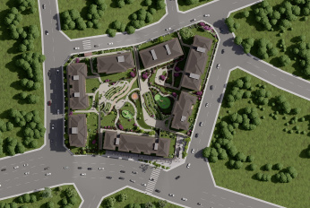 Family residential complex in the green zone
