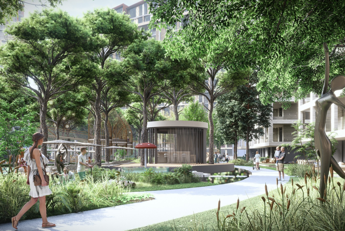 Luxury apartment with its own park