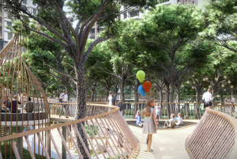 Luxury apartment with its own park