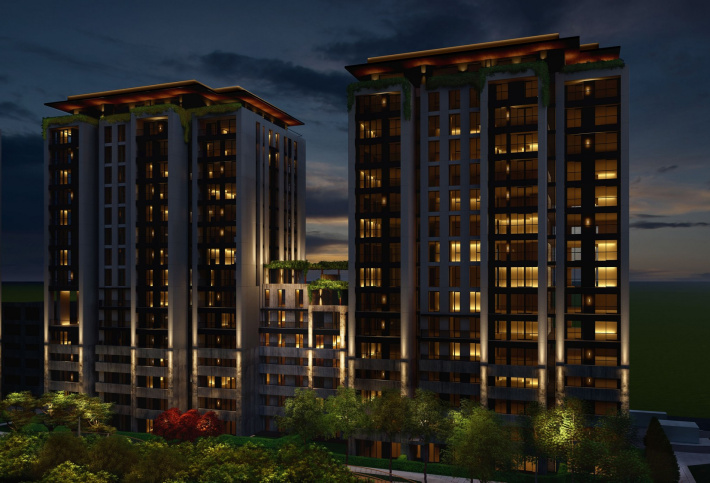 Luxury apartment with its own park