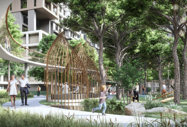 Luxury apartment with its own park