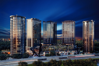 Modern complex for living in the style of a metropolis