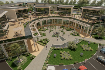 Modern complex with swimming pools and sports infrastructure