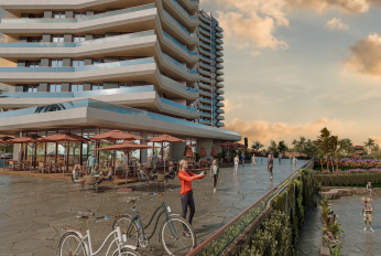 Modern complex with swimming pools and sports infrastructure