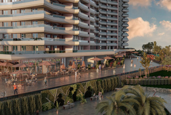 Modern complex with swimming pools and sports infrastructure