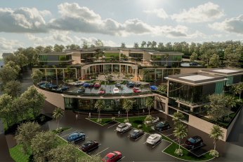 Modern complex with swimming pools and sports infrastructure