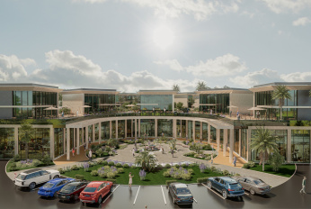 Modern complex with swimming pools and sports infrastructure