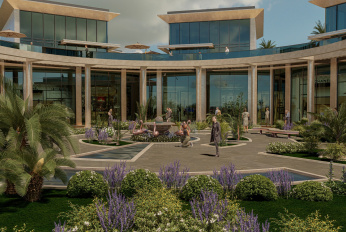 Modern complex with swimming pools and sports infrastructure