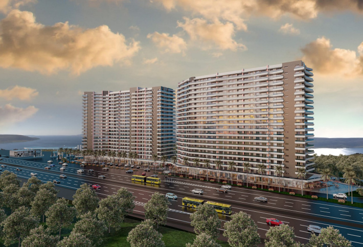 Modern complex with swimming pools and sports infrastructure