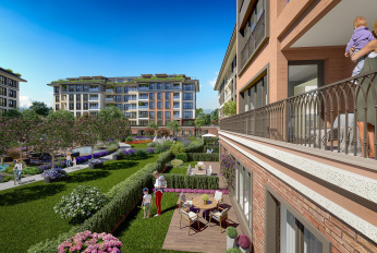 Modern residences with spacious balconies