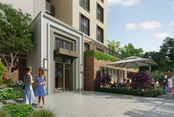 Modern residences with spacious balconies