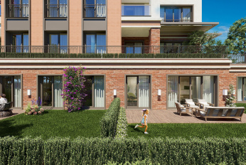 Modern residences with spacious balconies