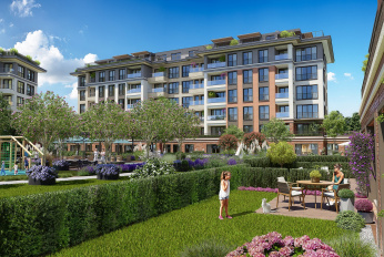 Modern residences with spacious balconies