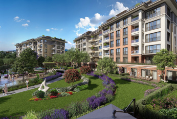 Modern residences with spacious balconies