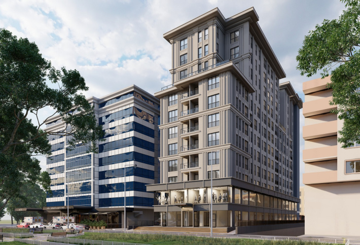 Modern residential complex in the centre