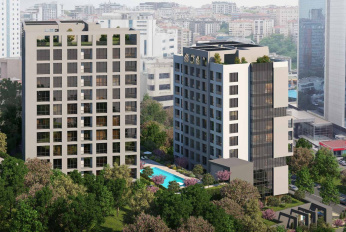 Modern residential complex in the city centre