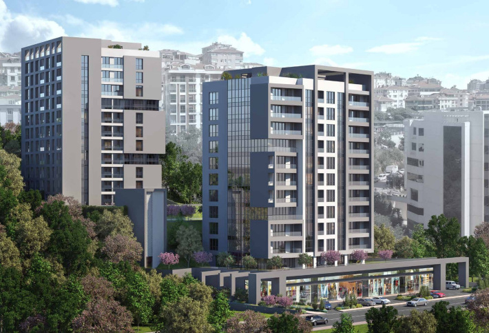 Modern residential complex in the city centre