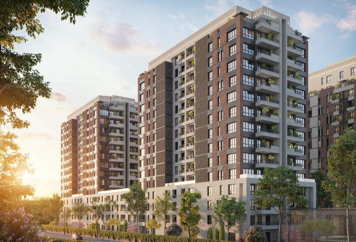 Modern residential complex with family infrastructure