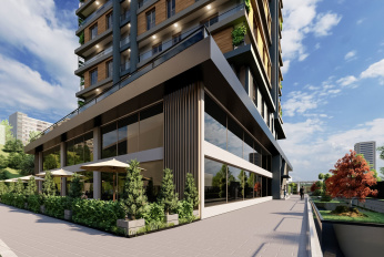 Modern residential complex with infrastructure