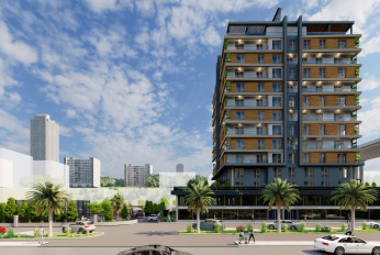 Modern residential complex with infrastructure