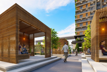Modern residential complex with infrastructure