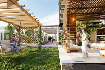 Modern residential complex with infrastructure