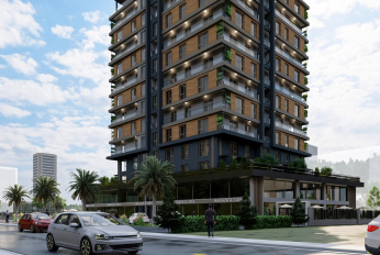 Modern residential complex with infrastructure
