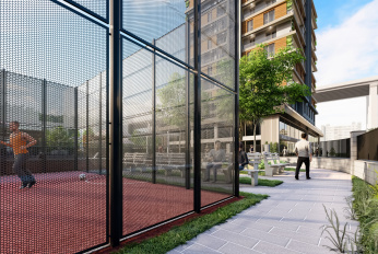 Modern residential complex with infrastructure