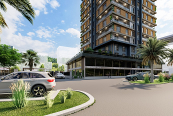 Modern residential complex with infrastructure