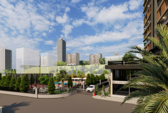 Modern residential complex with infrastructure