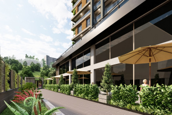 Modern residential complex with infrastructure