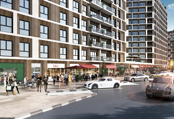 Modern residential complex near the main highways