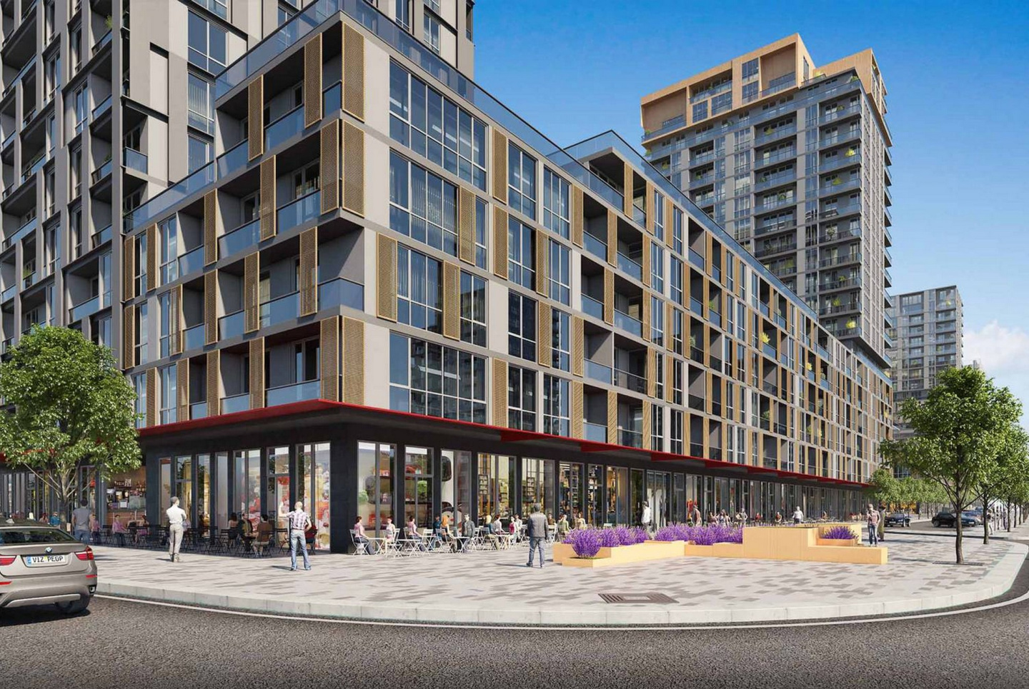 Modern residential quarter with developed infrastructure