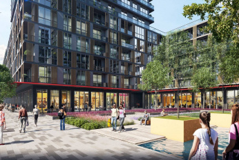 Modern residential quarter with developed infrastructure
