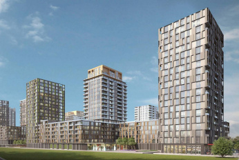 Modern residential quarter with developed infrastructure