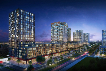Modern residential quarter with developed infrastructure
